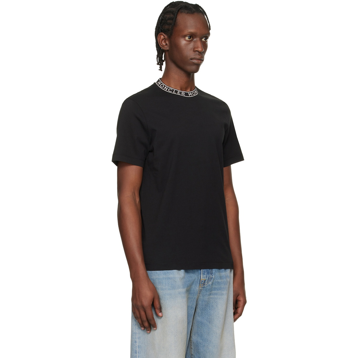 Moncler Black Logo-Trimmed Cotton T-shirt