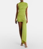 De La Vali Ravenna draped jersey minidress