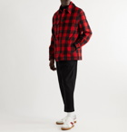 AMI PARIS - Checked Virgin Wool-Flannel Overshirt - Red