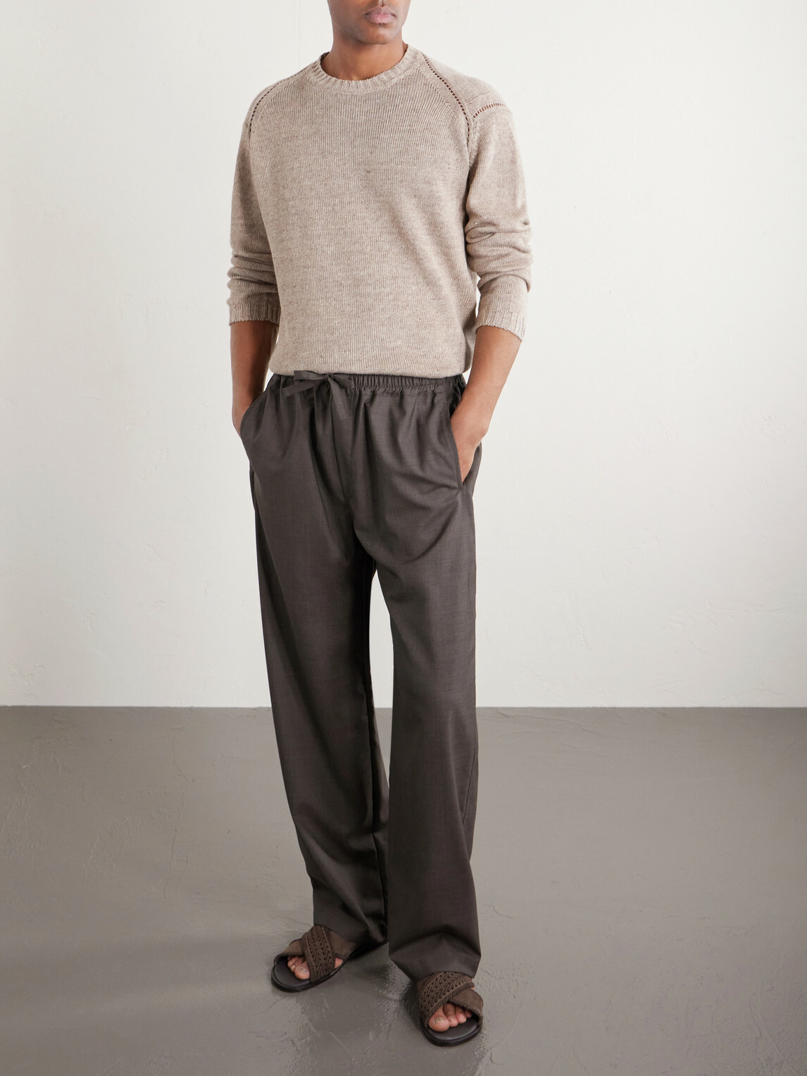 PIACENZA 1733 - Cotton and Linen-Blend Sweater - Neutrals