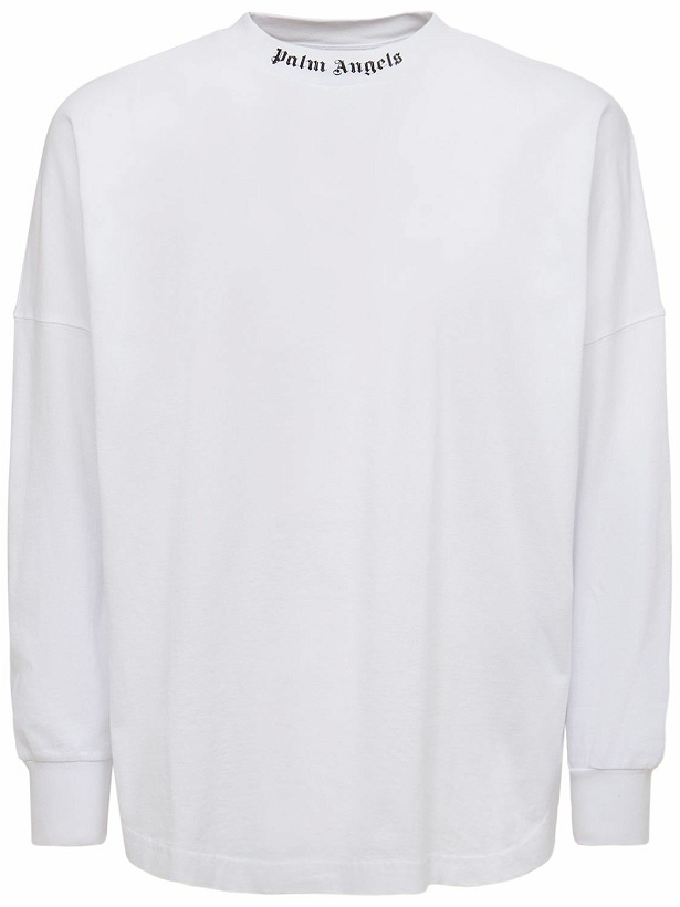 Photo: PALM ANGELS - Logo Print Over Cotton  T-shirt