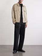 3sixteen - Safari Straight-Leg Cotton-Poplin Trousers - Black