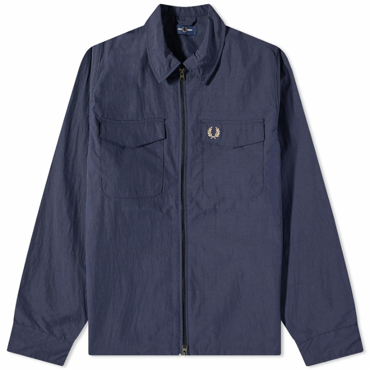 Photo: Fred Perry Authentic Men's Zip Overshirt in Navy