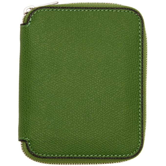 Photo: Valextra Green 6CC Zip Around Wallet