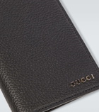 Gucci Logo leather passport holder