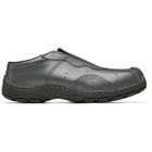Dr. Martens Gray Aurix Satin Finish Leather Mule Loafers