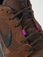 Nike - ACG Lowcate Leather-Trimmed Mesh and Suede Sneakers - Brown