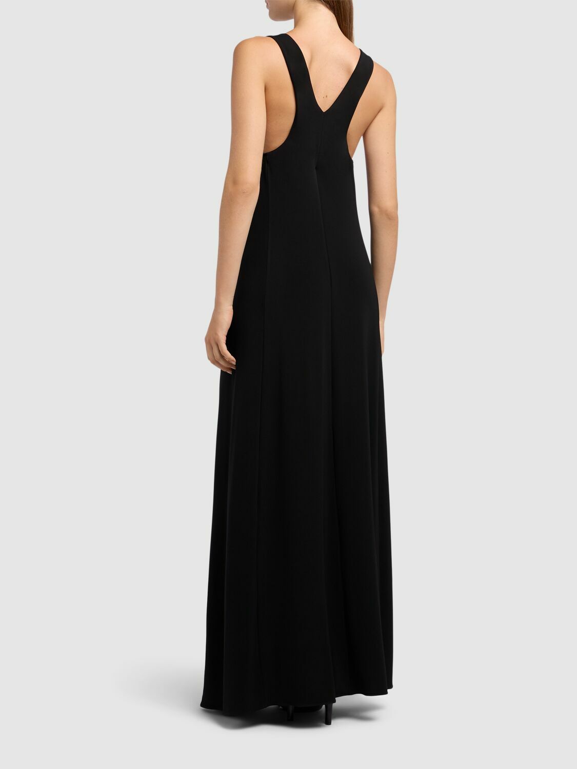 ワンピース MAX MARA POMPEI LONG DRESS IN STRETCH VISCOSE MAX MARA Pompei Viscose Blend Crepe Long Dress Max Mara