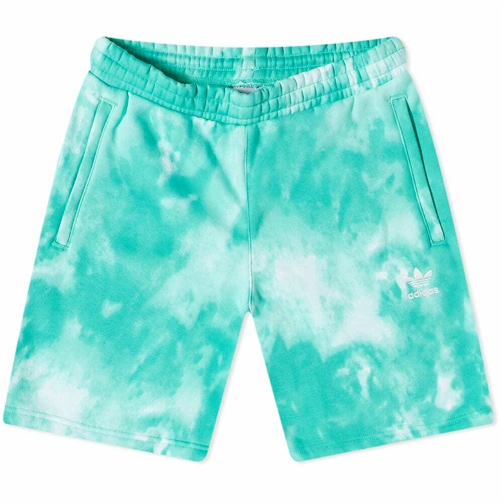 Photo: Adidas Men's Essential Tie Dye Shorts in Hi-Res Green/Multicolor