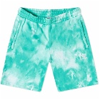 Adidas Men's Essential Tie Dye Shorts in Hi-Res Green/Multicolor