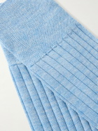 Falke - No 2 Ribbed Cashmere-Blend Socks - Blue
