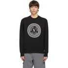 Versace Jeans Couture Black Coin Logo Sweatshirt