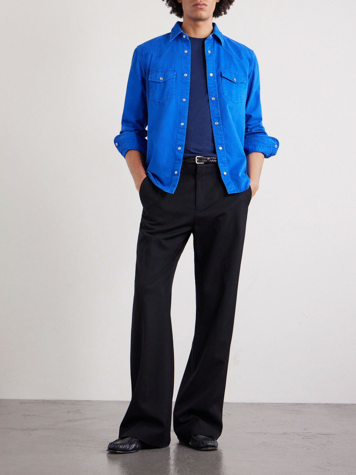 TOM FORD - Lyocell and Cotton-Blend T-Shirt - Blue
