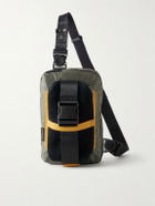 Master-Piece - Sling Suede and Leather-Trimmed Nylon-Twill Messenger Bag