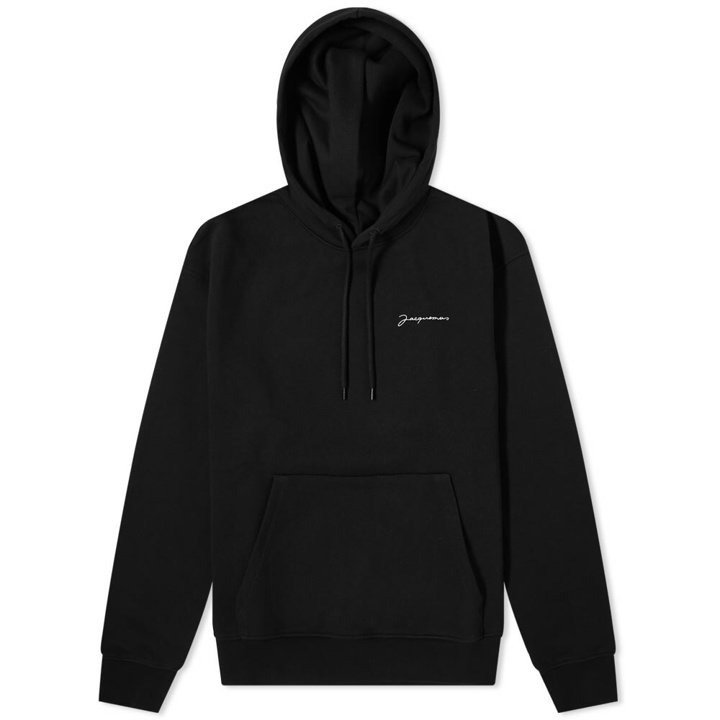 Photo: Jacquemus Men's Logo Popover Hoody in Black