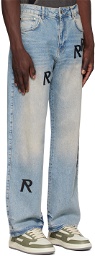 Represent Blue R3 Initial Baggy Jeans