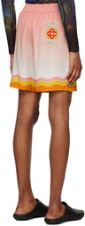 Casablanca Pink Rainbow Monogram Shorts