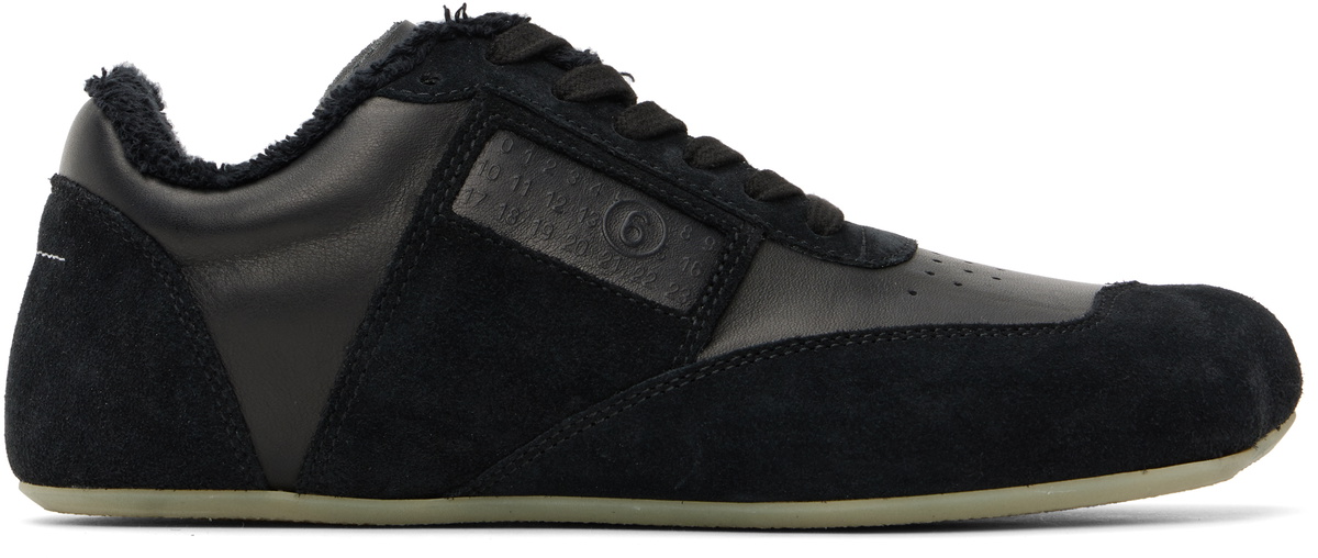 【関税込み】MM6 Maison Margiela ブラック Anatomic スニーカー MM6 Maison Margiela Black Anatomic Sneakers MM6 Maison Margiela