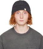 visvim Black Quilted Bucket Hat