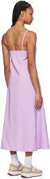 Maison Kitsuné Purple Strap Maxi Dress