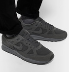 Nike - Air Span II Premium Suede-Trimmed Mesh Sneakers - Men - Anthracite