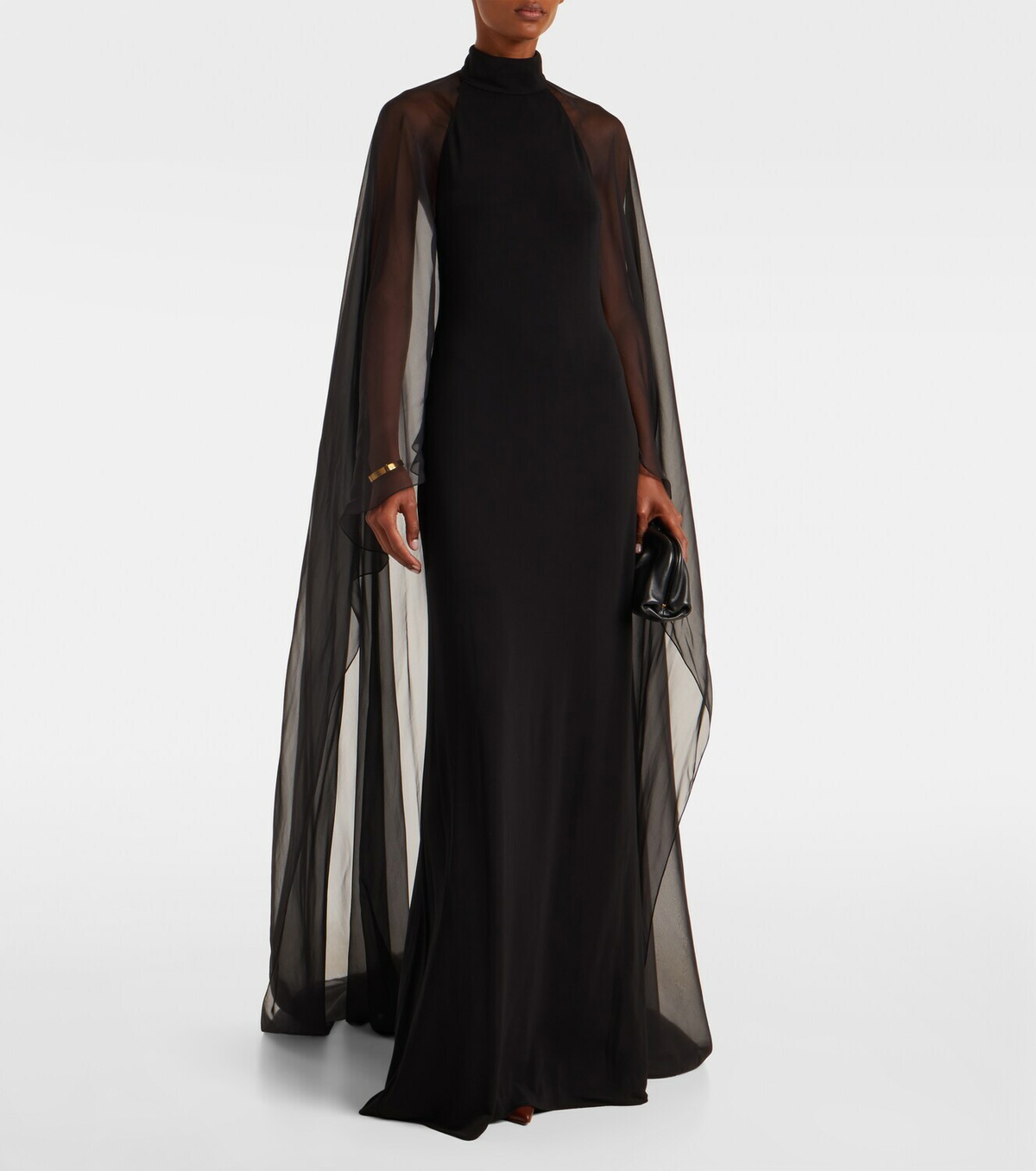 Ralph Lauren Collection Tilly caped jersey gown