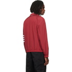 Thom Browne Red Ripstop Raglan Coach Jacket