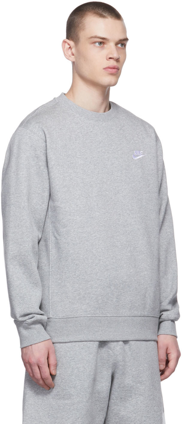 SWEATS collective グレー　かつきくん着用 Nike Grey Fleece Sportswear Club Crewneck Sweatshirt Nike