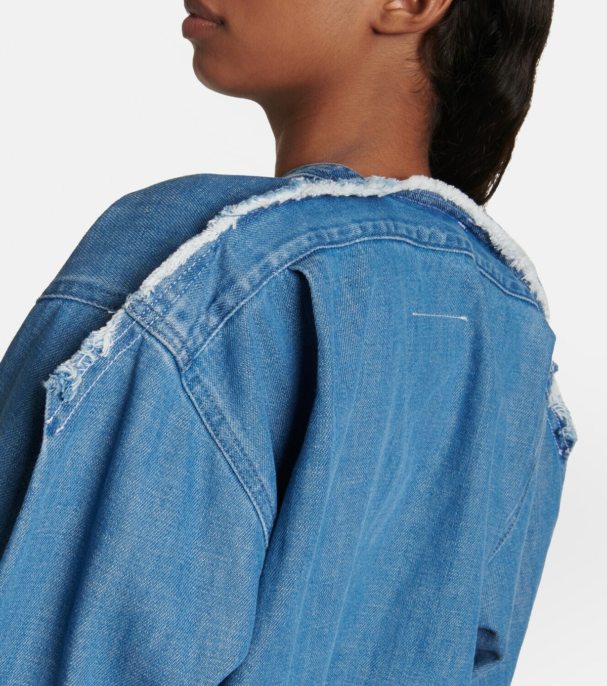 トップス MM6 Maison Margiela Cutoff Denim Top MM6 Maison Margiela - Denim shirt MM6 Maison Margiela