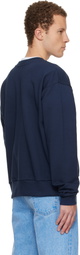 Marni Navy Logo Patch Sweatshirt