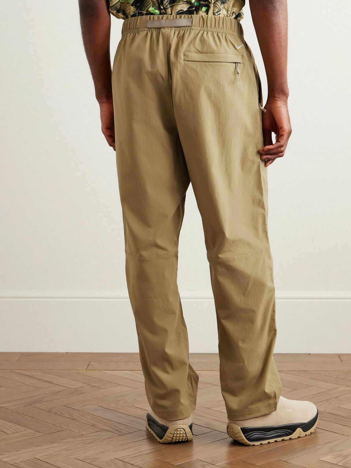 Nike - ACG Straight-Leg Belted Logo-Embroidered Shell Trousers