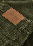 Free People Deep Trance Straight-leg Corduroy Cropped Trousers Dark Green