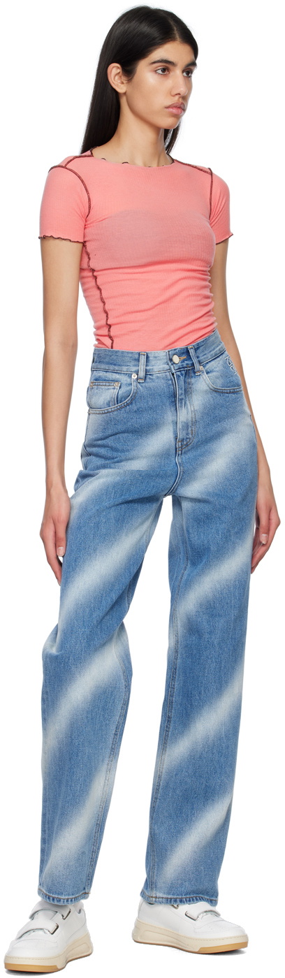 Kijun Blue Airbrushed Jeans