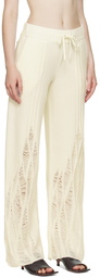 Dion Lee Off-White Distressed Lounge Pants