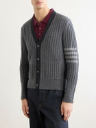 Thom Browne - Cable-Knit Virgin Wool Cardigan - Gray