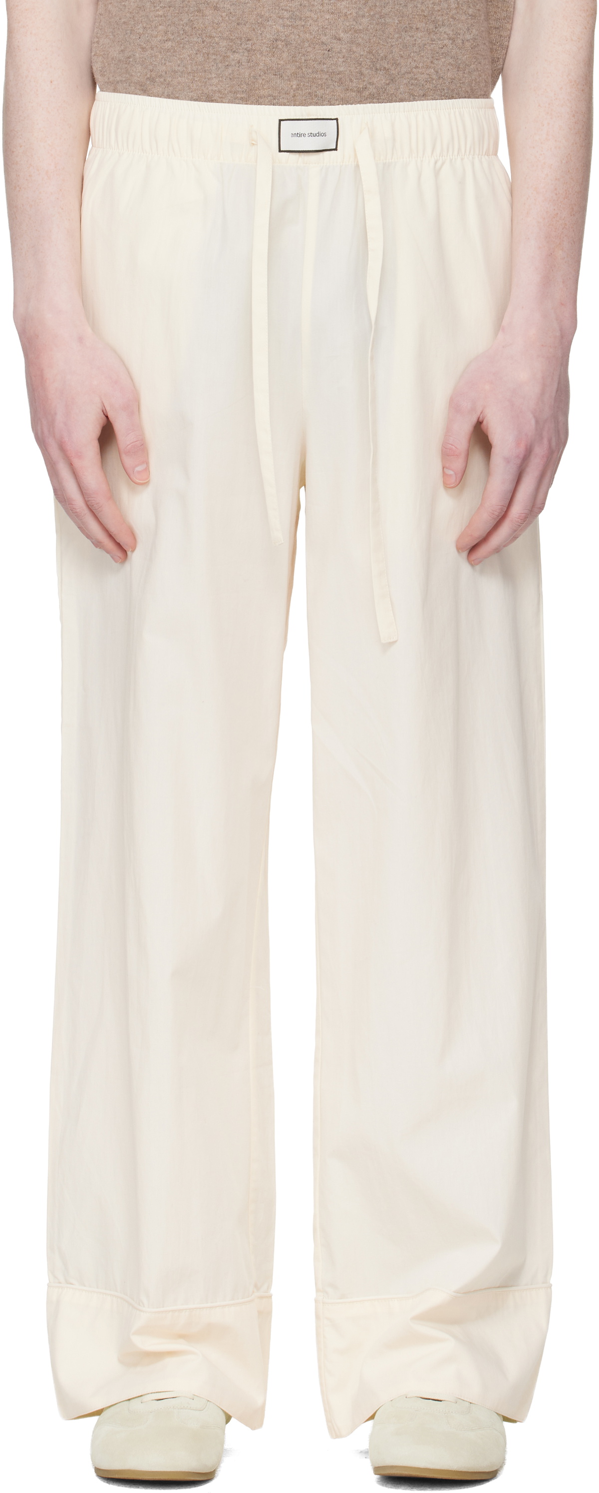 Entire Studios Off-White Pajama Lounge Pants