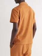 Mr P. - Organic Cotton-Terry Polo Shirt - Brown