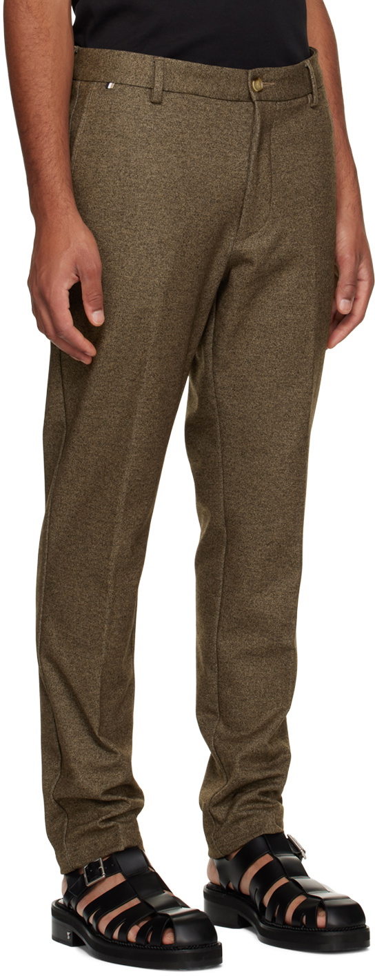 BOSS Brown Regular-Fit Trousers BOSS