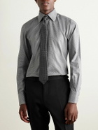 TOM FORD - Prince of Wales Checked Cotton-Poplin Shirt - Gray