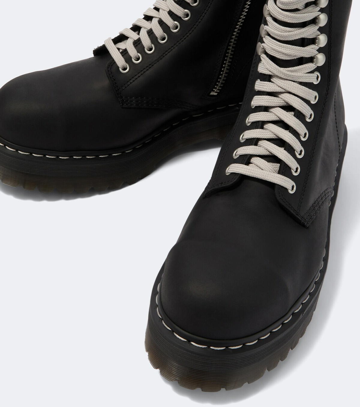 Rick Owens x Dr. Martens Quad leather platform ankle boots