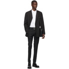 Valentino Black Wool Plain Trousers