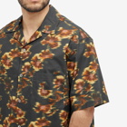 Isabel Marant Men's Lazlo Floral Short Sleeve Shirt in Faded Black