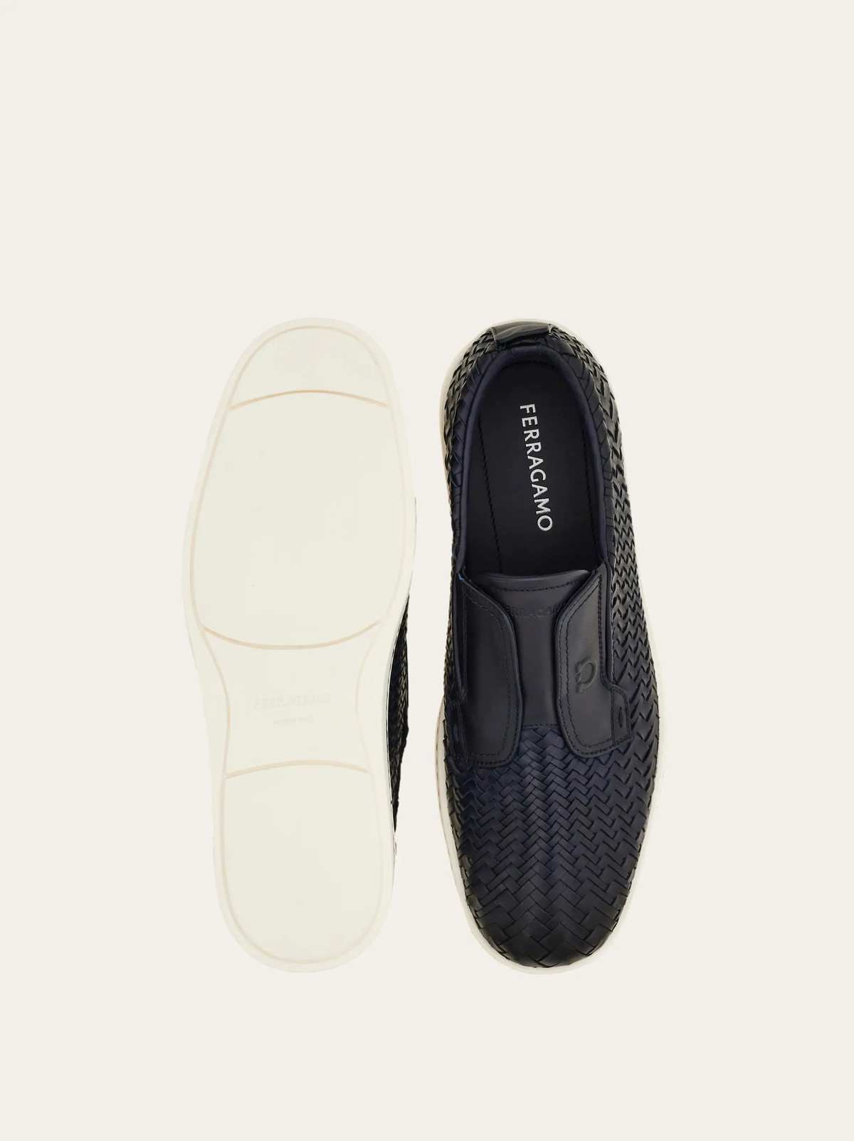 Ferragamo Mens Derby slip-on in Blue