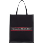 Alexander McQueen Black and Red Selvedge Tote