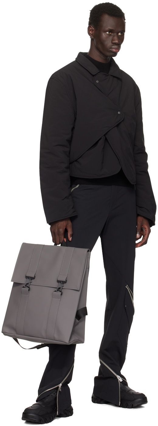 HELIOT EMIL Black Concordance Puffed Shirt Jacket Heliot Emil