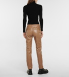 Burberry - Mid-rise skinny leather pants