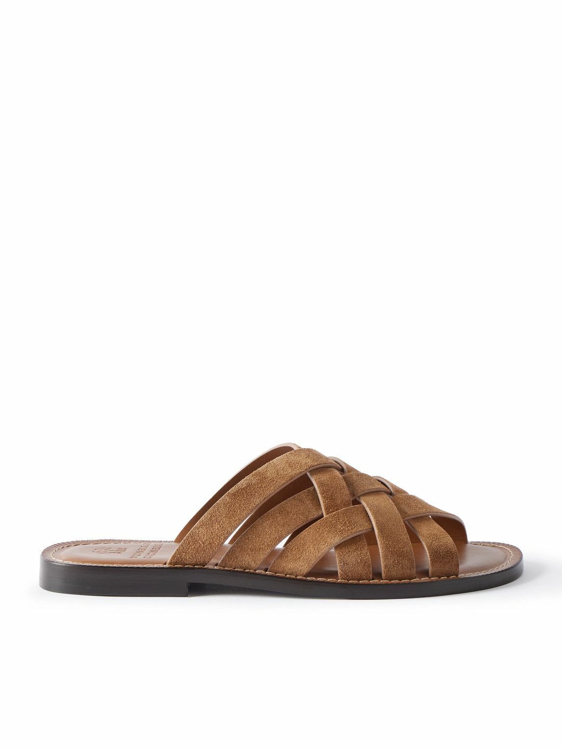 サンダル・ミュール BRUNELLO CUCINELLI Women Sandals MZ39C2904 C300 BROWN Brunello Cucinelli - Buckled Suede Sandals - Brown Brunello