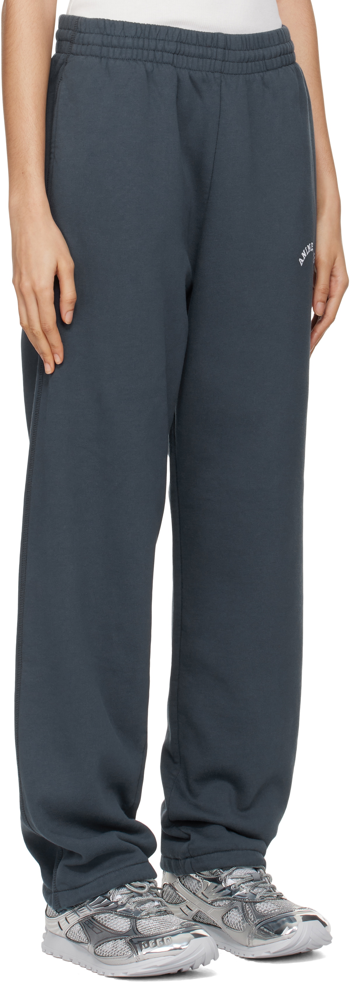 ANINE BING Navy Leone Jogger Sweatpants