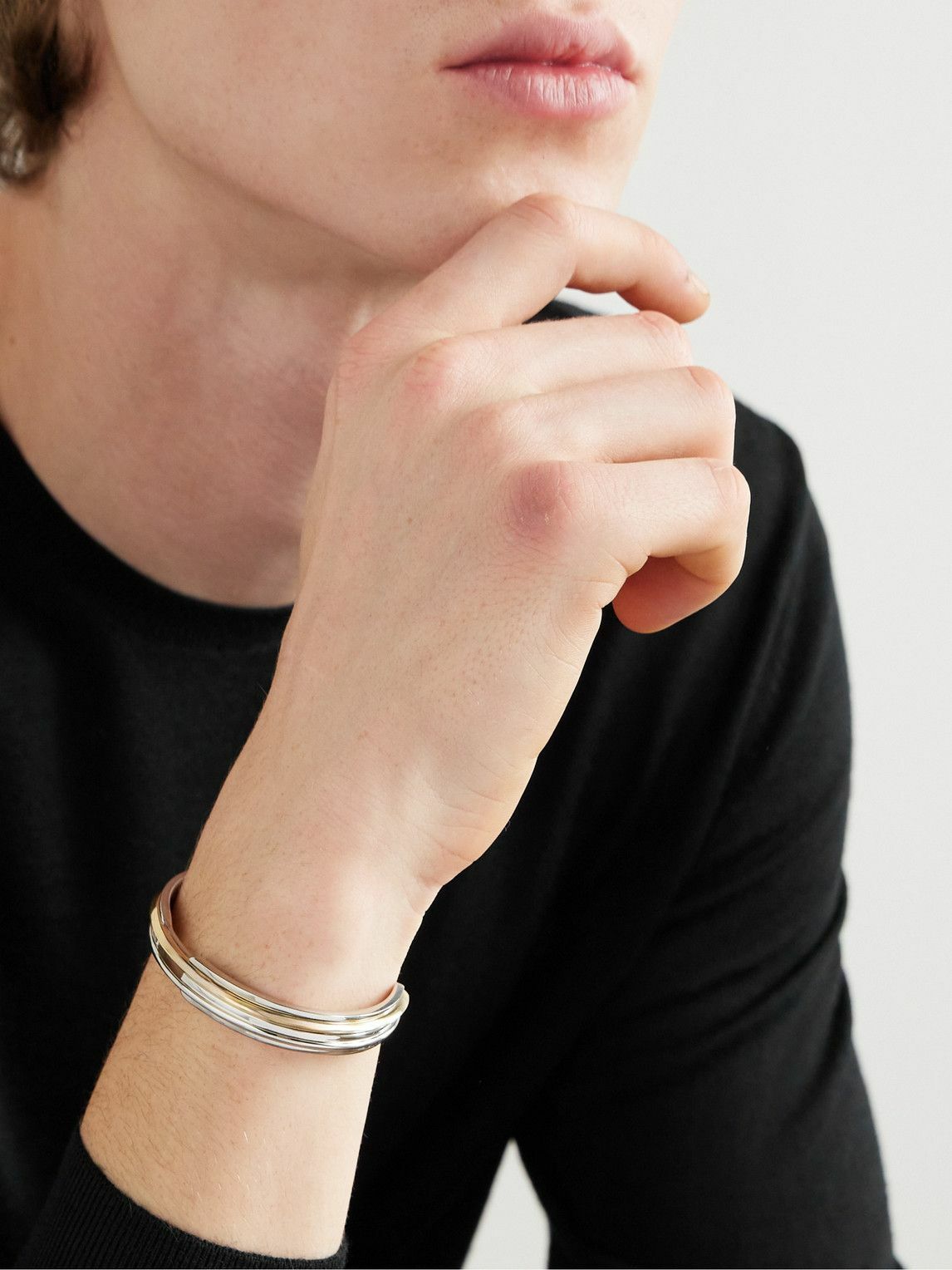 SAINT LAURENT - Gold- and Silver-Tone Cuff - Gold Saint Laurent