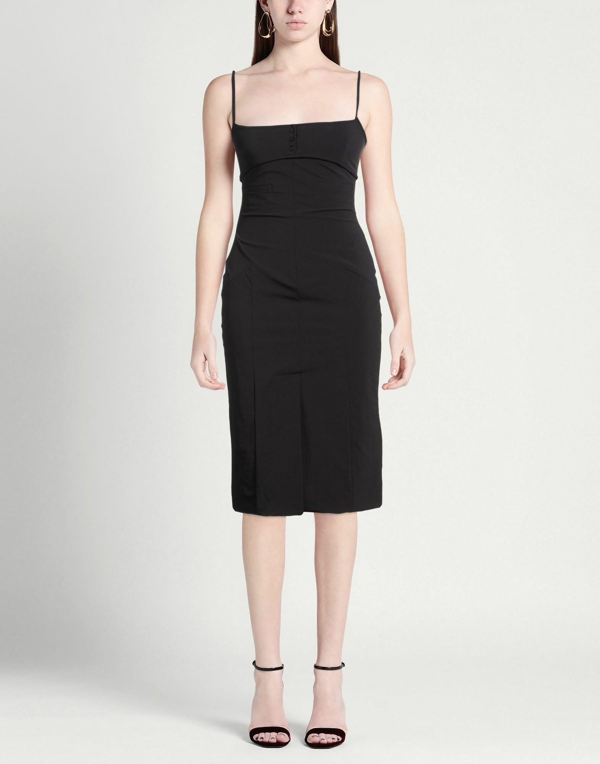 Priscavera Womens Midi dress in Black